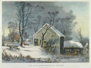 Landschaft im Schnee Werke - sn013B Impressionismus Szenerie Schnee